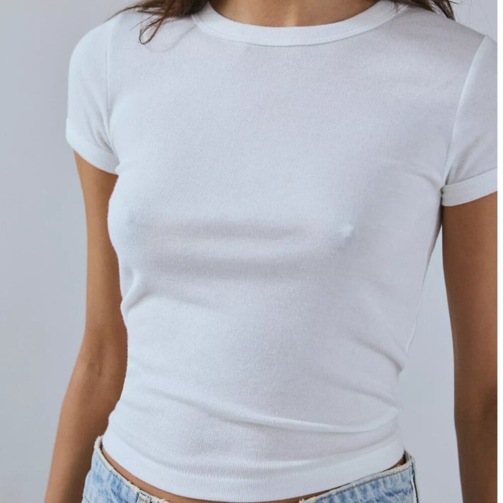 White Cropped T-Shirt